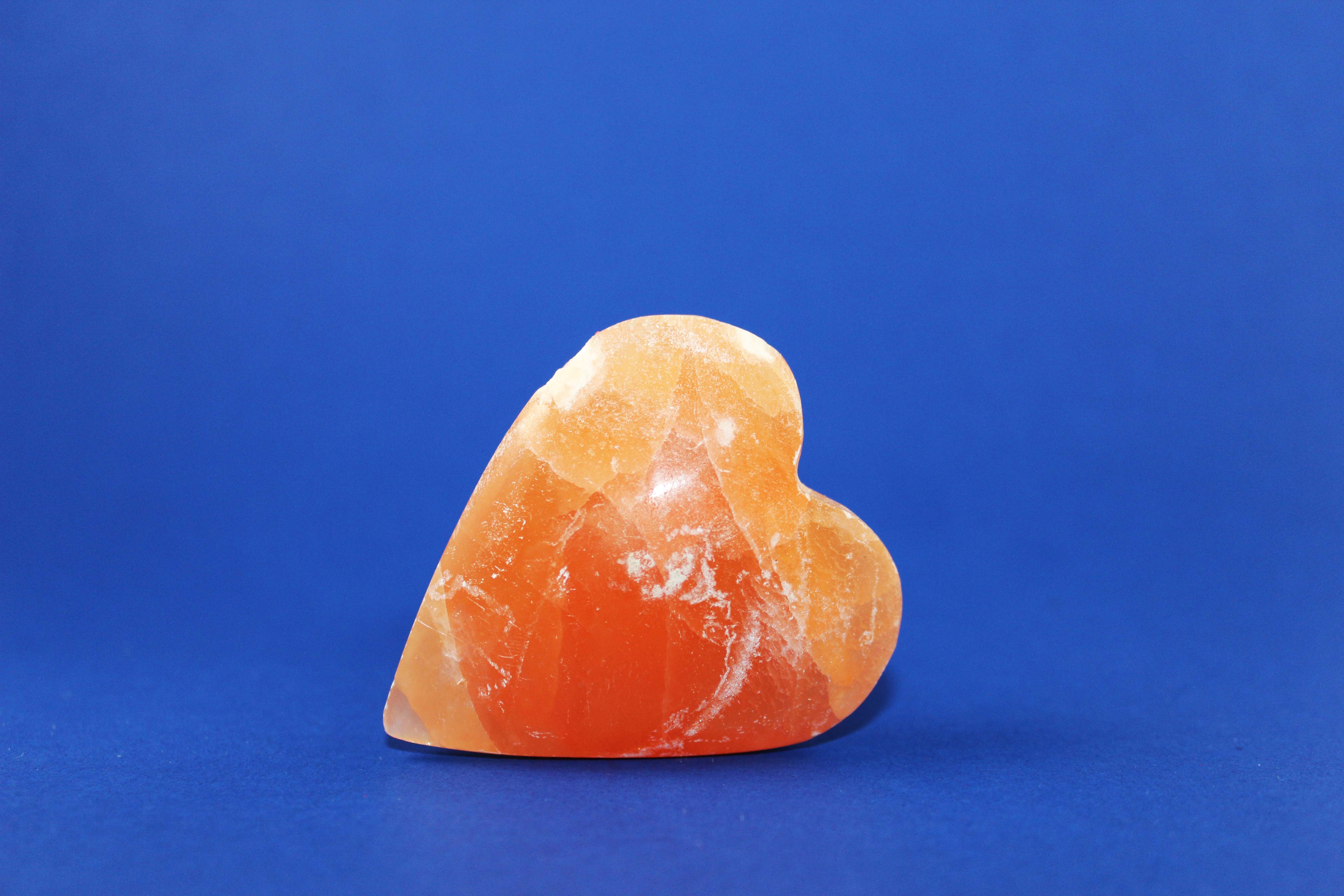 Orange Heart Selenite
